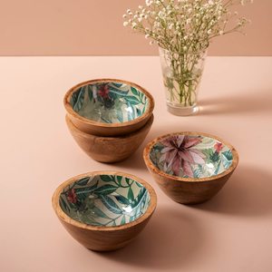 Bol de service en bois de bonne qualité avec revêtement en émail bol de service pour la maison et la cuisine bol de vaisselle - Product Image 2
