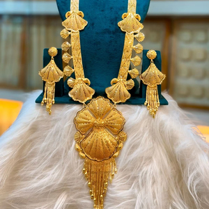 Collar chapado en oro Vintage de Dubái para mujer, Perla de circón de diamante clásico en cadena de aleación, regalo de joyería de aniversario de boda - Product Image 1