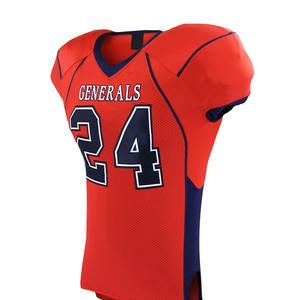 OEM 2025 Uniforme de football américain personnalisé de haute qualité, respirant, à séchage rapide, grande taille pour une impression d'été courte par sublimation - Product Image 4