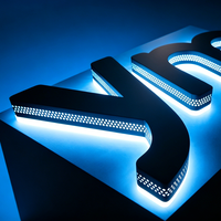 Fabricant de lettres en acier inoxydable 3D personnalisées avec rétroéclairage LED et logo en acrylique
