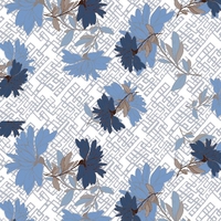Tela de Poliéster Koshibo Chiffon con Estampado Digital de Flores Personalizado para Vestidos de Novia en Canadá, Diseño de Tops