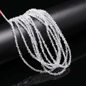 Pierres de quartz diamantées Herkimer blanches transparentes de qualité AAA+, 16 pouces, perles de cristal naturelles brutes en vrac, brins non taillés - Product Image 1