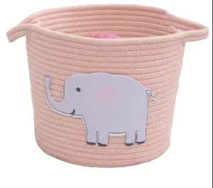 Cesta de lavandería tejida de cuerda de algodón grande, cesta decorativa para mantas, ropa, juguetes, almohadas, toallas, cesta de guardería para bebés - Product Image 1