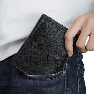 Leather <b>Men's</b> Rfid Trifold <b>Wallet</b> Leather <b>Wallet</b> <b>Large</b> Capacity Coin Purse Slim With Id Window and Card Holder TDW-0091B - Product Image 2