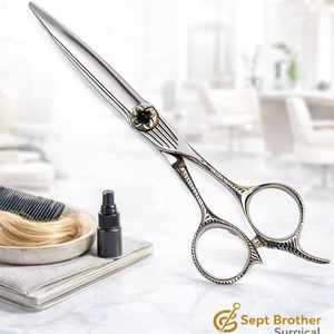 Ciseaux de coiffure professionnels pour salon, acier inoxydable tranchant, outil de barbier - Product Image 1