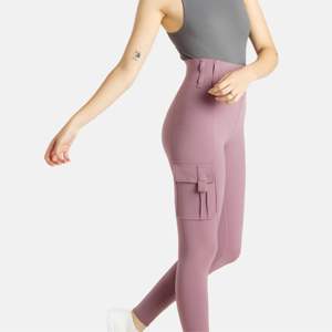 Leggings d'entraînement pour femmes élégantes en rose blush avec poches pratiques Confortable Fitness Yoga Activités de plein air Gear Logo Taille - Product Image 6