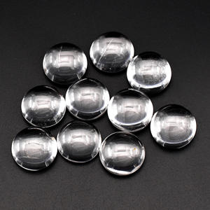 7X7MM AAA พลอยบุษราคัมสีขาวตามธรรมชาติแบบกลมทรงหลังแบนกึ่งมีค่าหลวมเครื่องประดับทำขายส่งมาก - Product Image 2