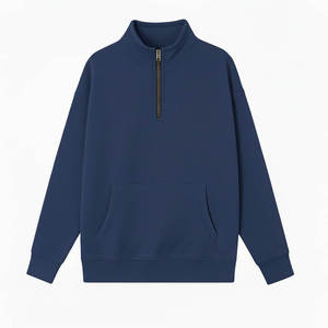 เสื้อฮู้ดแบบสวม Unisex พิมพ์ลาย ผ้าฝ้าย 100% คอตั้ง ขายส่ง รับทำโลโก้ ซิป ¼  ปรับแต่งสีและขนาดได้  สำหรับฤดูใบไม้ร่วง - Product Image 2