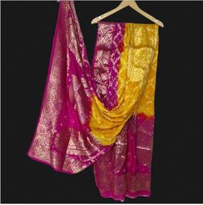 Party Wear Art Silk Bandhani Dupatta for Ladies Elegant Art Silk Bandhani Dupatta By India Supplier At Low Price - Product Image 4