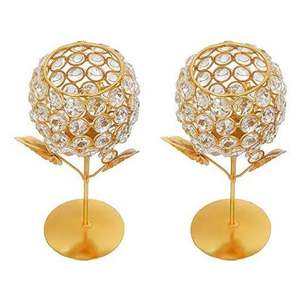 Porte-bougie en laiton rose pour la décoration de la maison et du bureau, pour les mariages, les fêtes et les événements, fabriqué en Inde, vente en gros - Product Image 3