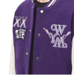 แจ็กเก็ตทีมตัวแทนแบบลำลองของผู้ชายสำหรับฤดูใบไม้ร่วงแผ่นปะติดปักโลโก้ได้ตามต้องการ - Product Image 2