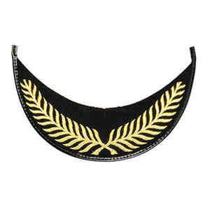 Visière d'uniforme brodée de fils d'or de qualité supérieure pour officiers - Product Image 2