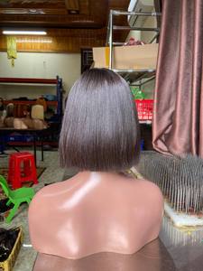 Bone Straight Short Bob <b>Wig</b> With Bangs Vietnamese Remy Hair 100% Human Hair for Black Women <b>Cheap</b> Fringe <b>Wigs</b> Raw Human Hair - Product Image 3