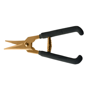 Pince et coupe-cheveux en acier inoxydable plaqué or avec poignées en caoutchouc de 7 pouces pour extensions de cheveux à la kératine - Product Image 2