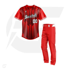 OEM al por mayor 100% poliéster uniformes de béisbol diseñe sus propios uniformes de béisbol y sóftbol para hombres Jersey y pantalón conjunto - Product Image 5