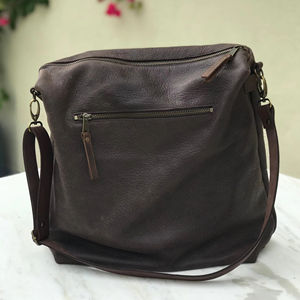 Sac fourre-tout en cuir véritable pour femmes Sac à main à bandoulière de grande capacité pour le bureau LTB-0186 - Product Image 1