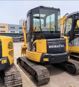 Excavatrice industrielle d'occasion de 5 tonnes, mini-excavatrice Komatsu Pc55 d'occasion à vendre - Product Image 1
