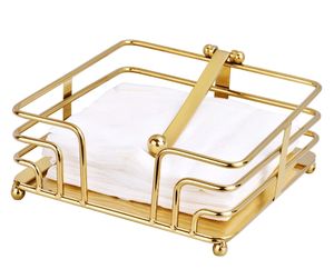 Gold Accessories <b>Napkin</b> Holder Square Metal Elegant Wedding big Square shape <b>Napkin</b> holder storage - Product Image 2