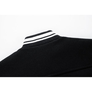 Vestes d'hiver personnalisées pour hommes grande taille col montant laine Streetwear à la mode style Letterman vente en gros - Product Image 5