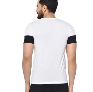 Meilleure qualité grande taille t-shirt pour hommes impression de logo personnalisé en gros d'usine sur t-shirt en coton polyester uni - Product Image 5