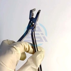 Juego de alicates dentales de ortodoncia TC, alicates de ligadura de cortador de extremo distal plano Manual para alambres de arco, instrumentos quirúrgicos - Product Image 3