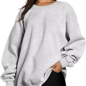 เสื้อสวมหัวคอกลมสำหรับผู้หญิง XS แขนยาวสบายสำหรับ hoodies ล้างกรด - Product Image 1