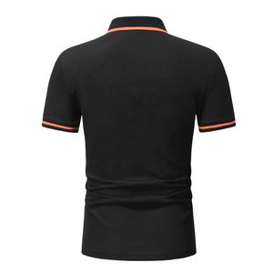 Polo con adorno de contraste para hombre, camisa deportiva de Golf, de algodón, de manga corta, informal, lisa, personalizada, talla grande, nueva - Product Image 2
