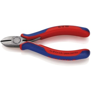 For KNIPEX 125 mm <b>Side</b> <b>Cutters</b> with Beveled Shape Polished Head and Multi-Component Handles Plier Product - Product Image 1