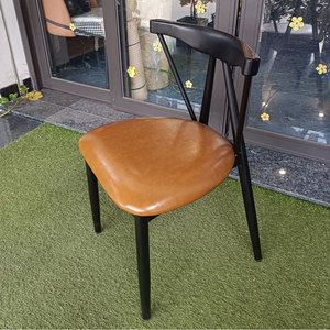 Silla de Café de Piel Sintética para Mujer con Estructura de Hierro con Recubrimiento en Polvo GCF181 - Product Image 3