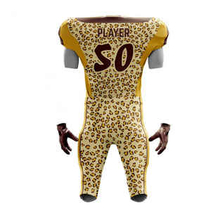 Tenues de football américain personnalisées imprimées par sublimation, respirantes, grandes tailles, manches courtes, pour l'été, dernier design - Product Image 6