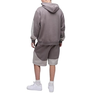 New Trendy Men's Shorts and Zipper Hoodies <b>Sets</b> Custom Logo 100% Cotton Oversized Design Heavyweight <b>Twin</b> <b>Set</b> for Men's - Product Image 2