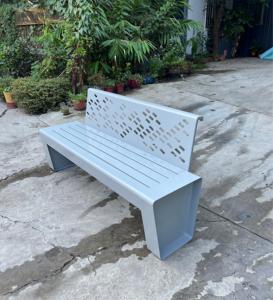 कस्टम डिजाइन आधुनिक स्टेनलेस स्टील आउटडोर पार्क बेंच के लिए टेबल थोक टिकाऊ शहरी फर्नीचर - Product Image 4