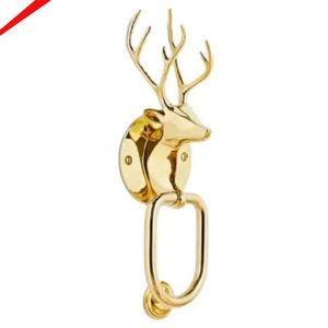 ที่เคาะประตูทองเหลืองตกแต่งทำด้วยมือสีทองสำหรับโรงแรมในบ้าน - Product Image 2