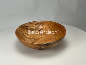 Bol décoratif en bois artisanal finition naturelle, décoration intérieure écologique pour le salon ou la cuisine - Product Image 4