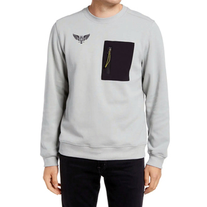 เสื้อสเวตเชิ้ตคอกลมผ้าฝ้าย100% แบบสวมหัวสำหรับผู้ชายเสื้อสเวตเตอร์คอกลมย้อมสีเรียบลำลองสำหรับผู้ชายบริการ OEM - Product Image 1