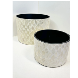 Nice Price Natural <b>Mini</b> Planter <b>Pot</b> Mother of Pearl Inlaid Bamboo Planter For Table Decoration Gift Wholesale from Vietnam - Product Image 2