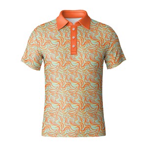 Men's Solid Jersey <b>Golf</b> for Shirt Polyester Spandex 4-Way Stretch Moisture-Wicking Performance Wear OEM Custom Logo - Product Image 3