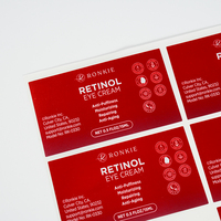 Conception d'étiquettes personnalisées pour marque de cosmétiques, autocollants brillants en PVC imperméables électroplaqués, impression d'étiquettes d'emballage pour bougies