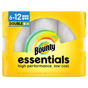 Bounty Essentials SELECT-A-Size ผ้าขนหนูกระดาษ6ม้วนคู่2ชั้นนุ่มและดูดซับ - Product Image 1