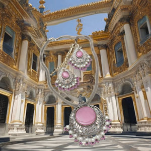 Direct <b>Indian</b> Supplier's Best Selling Satyasha Stone Necklace <b>Set</b> High Quality High Grade Geometric Pattern for Weddings - Product Image 3