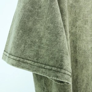 Haute qualité lavé à l'acide t-shirts hommes été 230 GSM surdimensionné blanc personnalisé graphique Vintage t-shirt 100% coton stock - Product Image 4