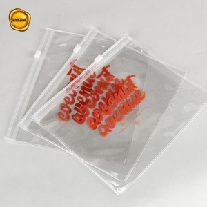 Custom Printed Logo <b>Clear</b> PVC Slide Lock Packaging <b>Bag</b> for Swimwear Jewelry Cosmetics Reusable Zipper Pouch - Product Image 2