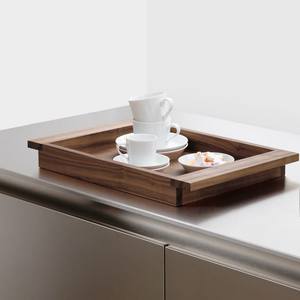 NATURAL MOON WOODEN ROUND DECORATIVE TRAY Wooden Round Serving Tray Large Round Wooden tray - Product Image 3