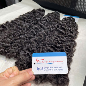 Extensions de cheveux vierges bruts, cheveux bouclés birmans, couleur naturelle, mèches de 14 à 26 pouces, prêtes à être expédiées. - Product Image 4