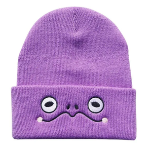 Nouveau dessin animé grenouille yeux brodé hiver Beanie laine tricoté chaud froid chapeau avec acrylique pour les voyages quotidiens en plein air - Product Image 5