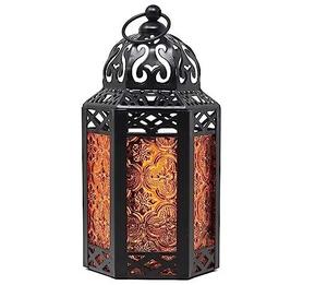 Black Multi Color <b>Moroccan</b> <b>Lantern</b> with Colored Glass Eco-Friendly & Durable Custom Material Digital Printing - Product Image 2
