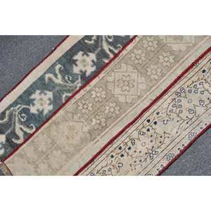Tapis en laine turque Vintage de 1,8x2,8 pieds, technique de tissage plat, beige et noir, pour décoration de salon, largeur 4m, latex - Product Image 5