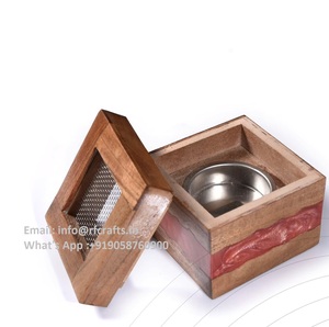 Elegante quemador de incienso de resina de madera para Oud Dukhoon con calentamiento de bobina sin humo - Product Image 4