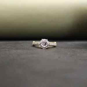 Nouvelle bague de fiançailles élégante DOPE JEWELLS, plaquée or 14 carats, acier inoxydable, pierre naturelle certifiée IGI, design tendance, unisexe, toutes tailles - Product Image 2