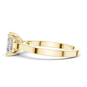 Bague solitaire en diamant de laboratoire taille princesse 1,00 carat pour femme, clarté VVS-VS EF, or 18 carats, 14 carats, 10 carats et argent 925, rose - Product Image 4